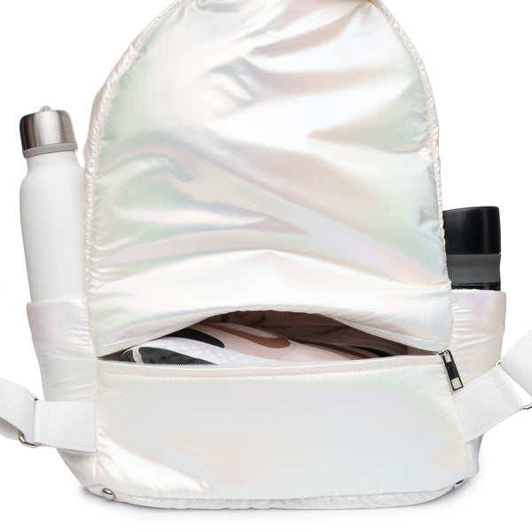 Maya Backpack White Iridescent