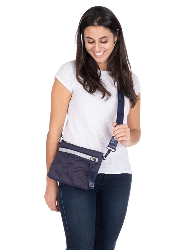 Puffy Navy Blue Crossbody/Belt Bag/Fanny Pack - Essential Style