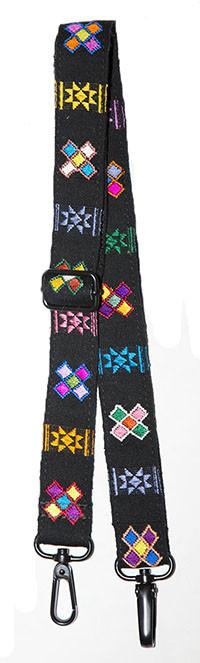 Black and multi color traditional floral Bhutanese design. Perfect for any Go Dash Dot bag or any other bag you have. Proceeds to go to women's cooperative