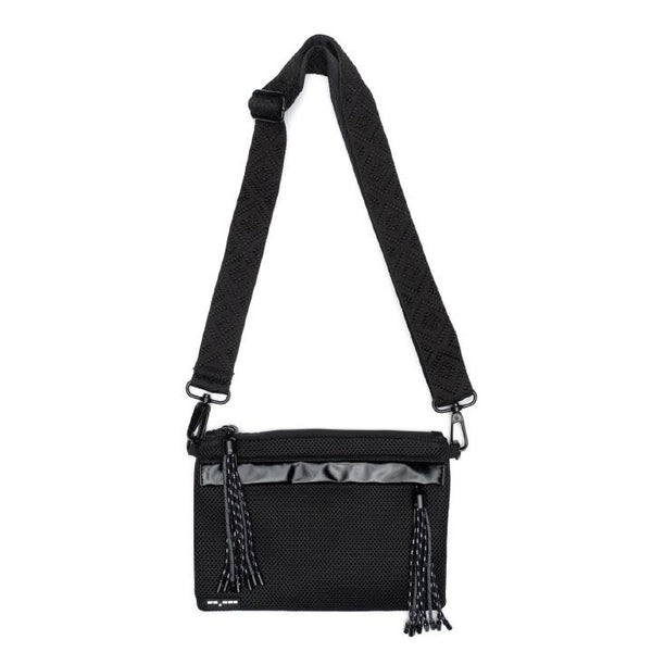 Go Dash Dot Crossbody Bag/Pouch/Clutch - Black/Shiny Black - Front View