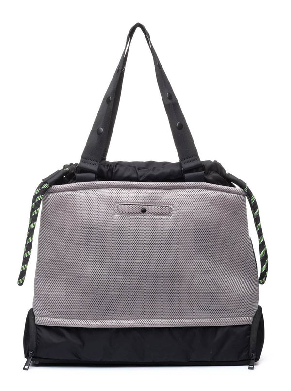 Go Tote Bag - Grey & Green - Rear View