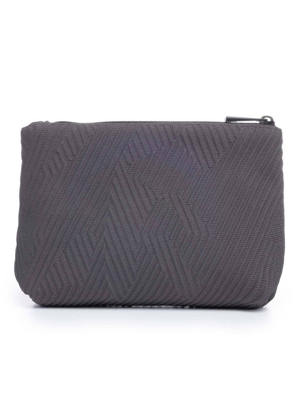 Go Dash Dot Makeup Case - Gray - Back View