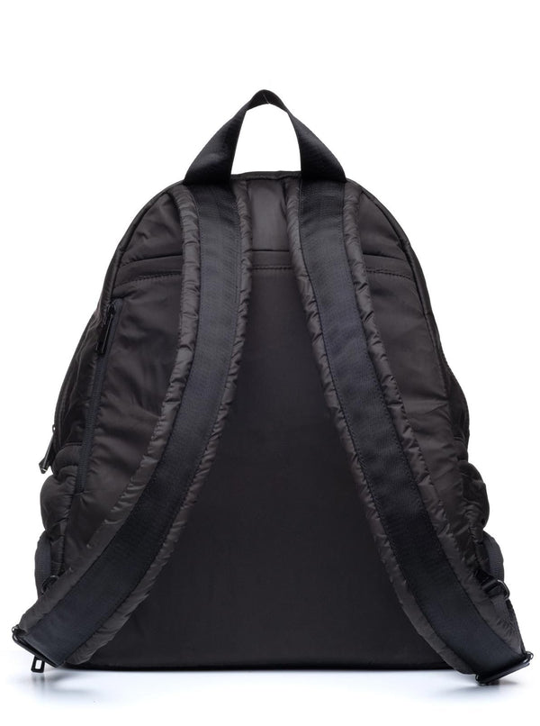 Puffy Black Backpack - Back View