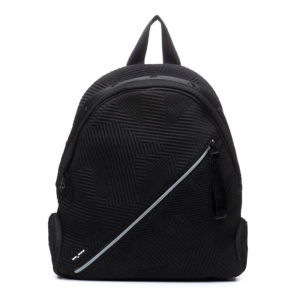 Go Dash Dot Round Backpack in Black - Front View