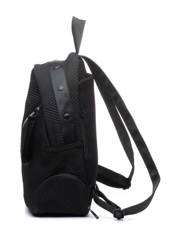 Go Dash Dot Round Backpack in Black - Side View