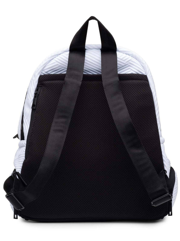 Black and White Round Backpack from Go Dash Dot - Rear View