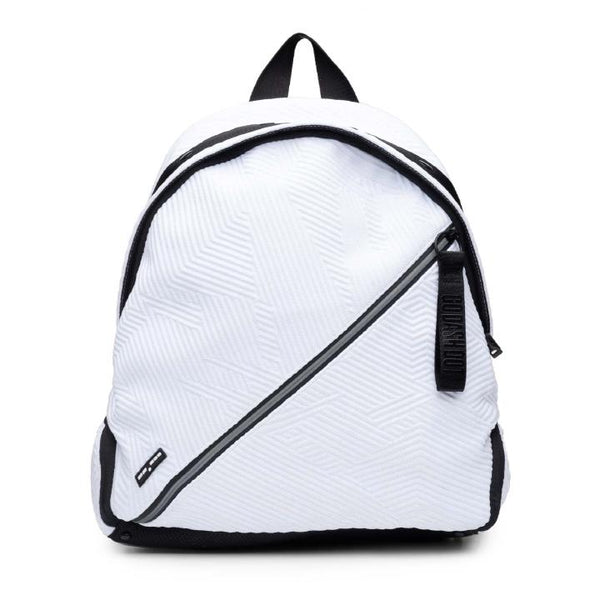 Black and White Round Backpack from Go Dash Dot - Front View