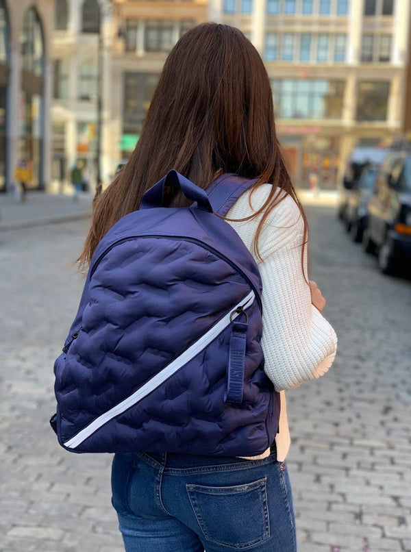 Round Backpack Puffy Navy