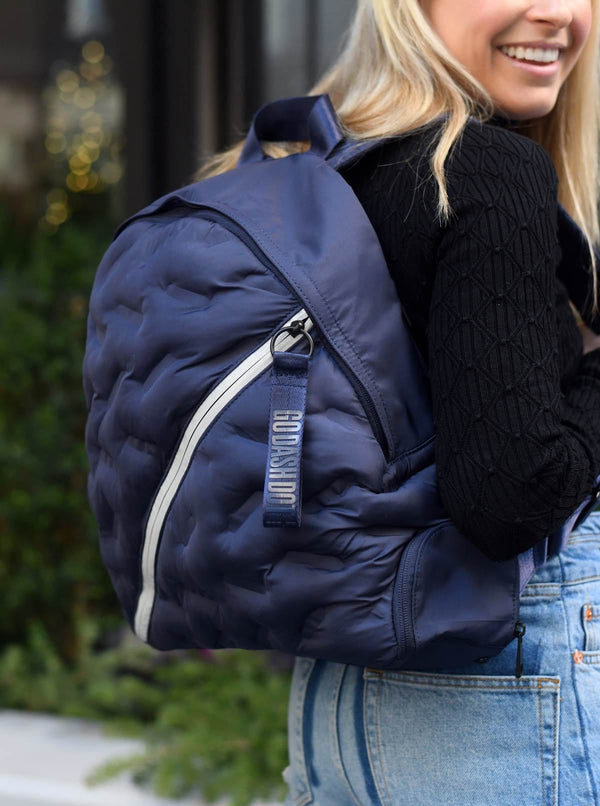 Round Backpack Puffy Navy