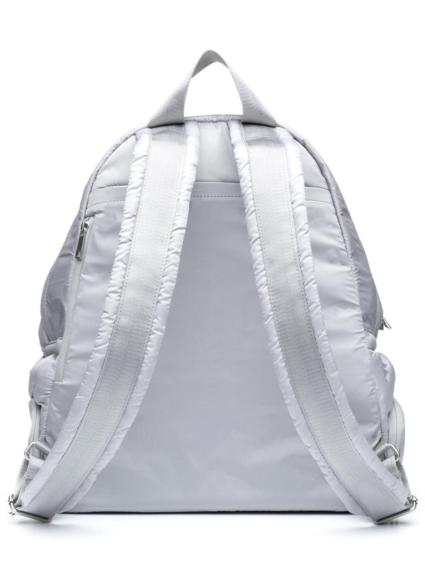 Puffy Silver Round Backpack - Back View