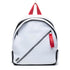 Go Dash Dot Rounded Backpack in White & Red - Front View